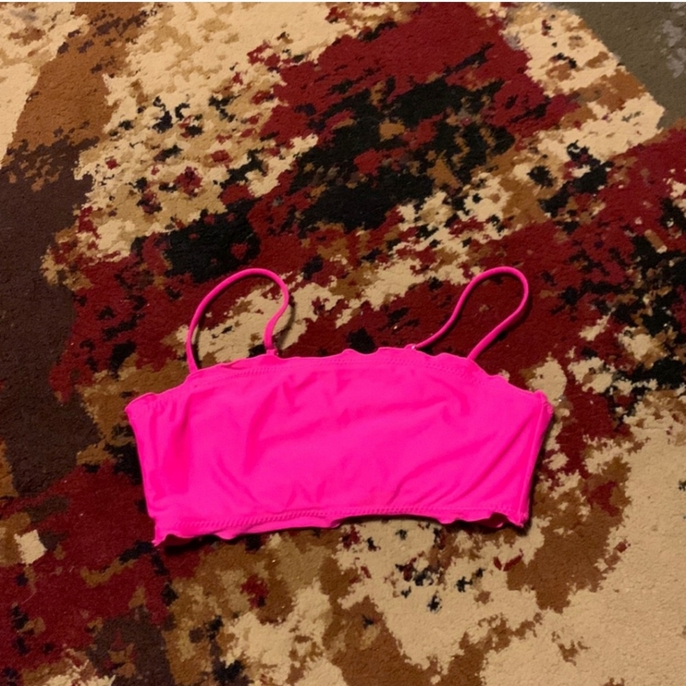 Womens medium sz 7-9 hot pink swimsuit top